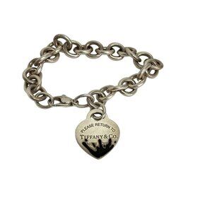 Tiffany & Co. Bracelet Return to Color Splash Silver Black Splash Heart